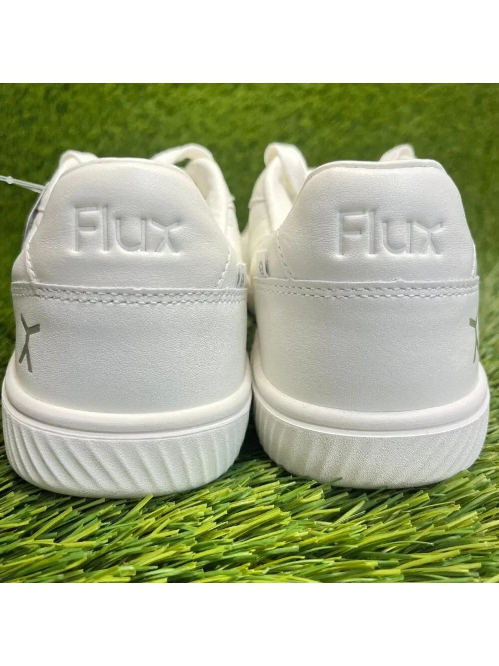 Flux Footwear Adapt Leather Trainer White Womens Size 9 Athletic Shoes Sneakers